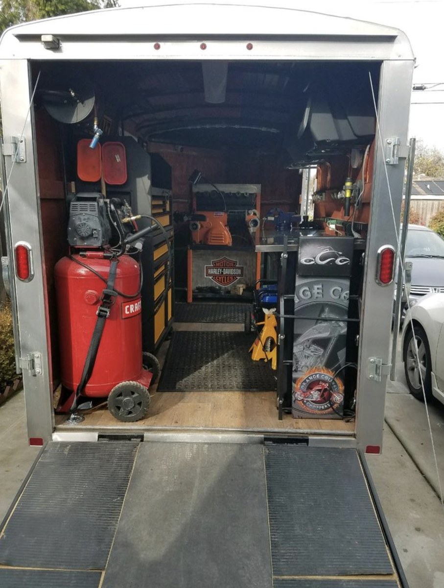 The Phoenix mobile mechanic rolling workshop with tools and compressor
